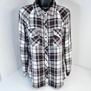 Rails Hunter Shirt Women S Plaid Black White Plaid‎ Lined Western Shacket